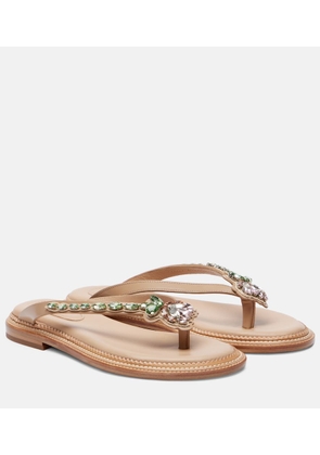 Simone Rocha Embellished leather thong sandals