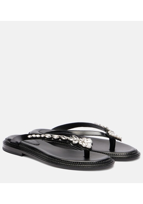 Simone Rocha Embellished leather thong sandals