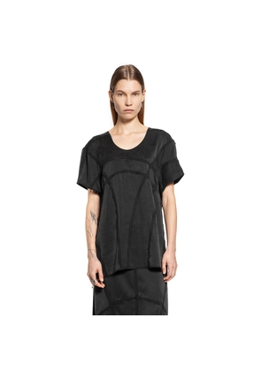 Overlock Silk Satin T-Shirt