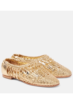 Simkhai Eden metallic leather ballet flats