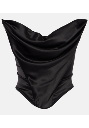 Magda Butrym Draped silk-blend satin corset