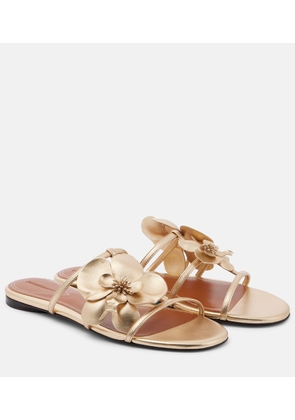 Zimmermann Orchid metallic leather sandals