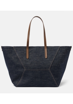 Brunello Cucinelli Duo Large denim tote bag