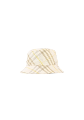Check Linen Bucket Hat