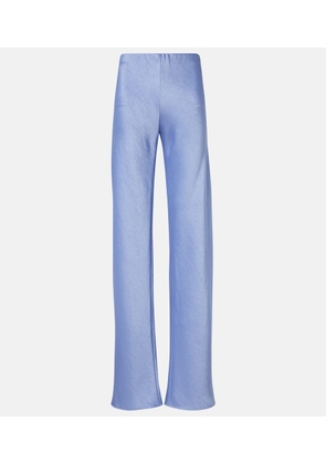 Vince High-rise satin wide-leg pants