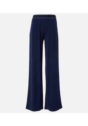 Vince Mid-rise jersey wide-leg pants