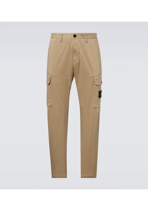 Stone Island Logo cotton satin cargo pants