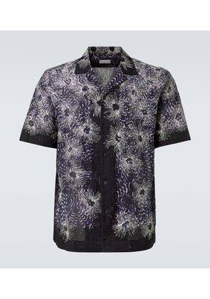 Dries Van Noten Embroidered cotton bowling shirt