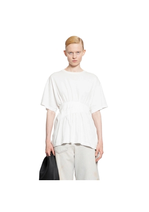 MM6 MAISON MARGIELA WOMAN WHITE T-SHIRTS & TANK TOPS