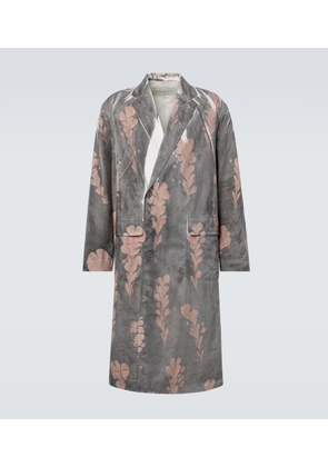 Dries Van Noten Printed double-breasted cotton coat