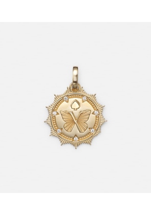 FoundRae Reverie Medium 18kt gold pendant with diamonds