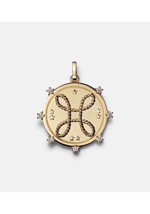 FoundRae Love 18kt gold pendant with diamonds