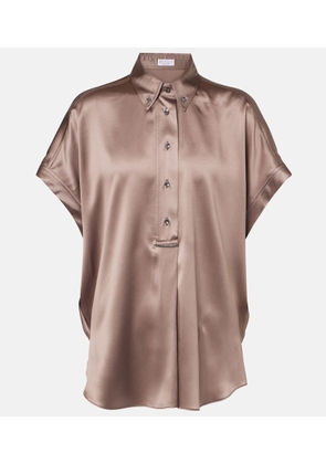Brunello Cucinelli Silk-blend shirt