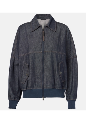 Brunello Cucinelli Denim bomber jacket