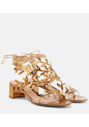 Gianvito Rossi Flavia mirrored leather sandals