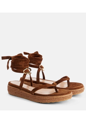 Gianvito Rossi Suede espadrille sandals