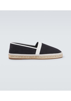 Manolo Blahnik Nerano leather-trimmed suede espadrilles