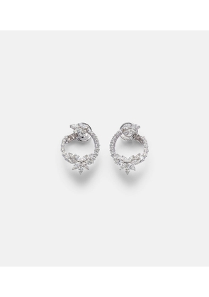 Yeprem Y-Not 18kt white gold earrings with diamonds