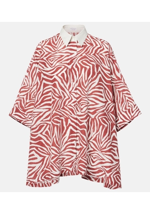 Brunello Cucinelli Printed cotton and silk shirt