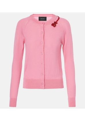 Simone Rocha Embellished wool and silk cardigan