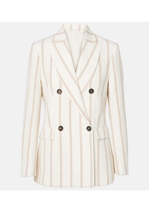 Brunello Cucinelli Striped linen and cotton blazer