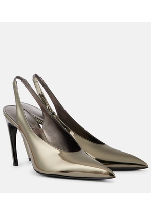 The Attico Viper 95 PU slingback pumps