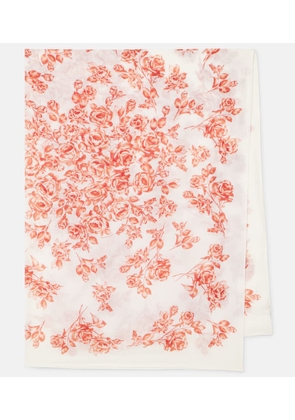 Magda Butrym Floral printed cotton and silk scarf