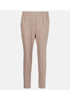 Brunello Cucinelli Cotton-blend slim pants