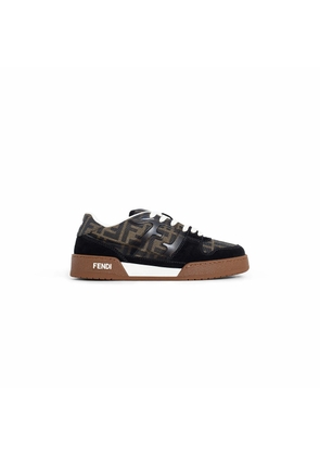 Fendi match suede and canvas sneakers