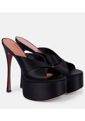 Amina Muaddi Salma 155 satin platform mules