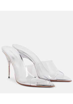 Amina Muaddi Bianca Glass 95 PVC mules