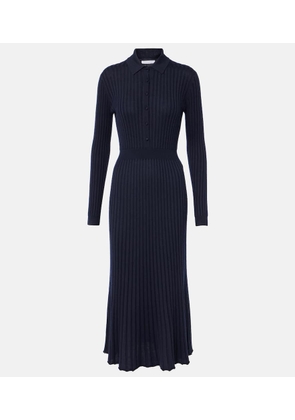 Gabriela Hearst Ardor ribbed-knit cashmere and silk polo dress