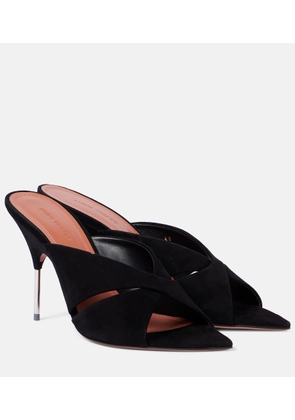 Amina Muaddi Samantha 95 suede sandals