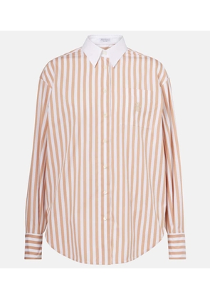 Brunello Cucinelli Striped cotton and silk shirt