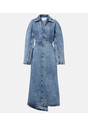 Alaia Asymmetric denim coat