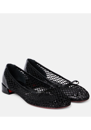 Christian Louboutin Sweetie Jane cotton and leather ballet flats