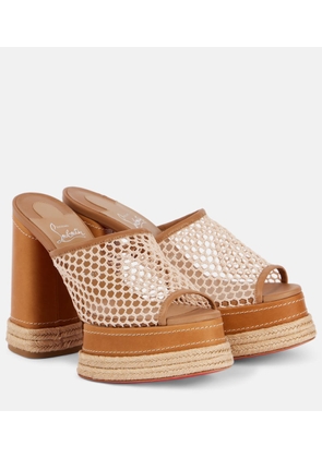 Christian Louboutin Almeja 130 platform espadrille mules