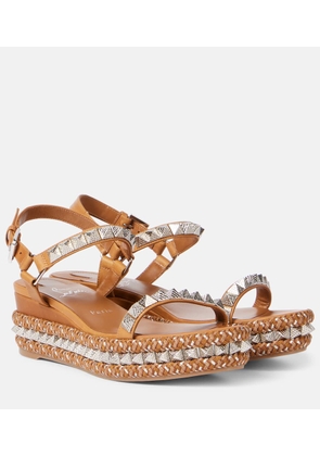 Christian Louboutin Pyraclou 60 spiked espadrille sandals