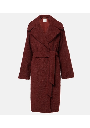 Varley Vermont faux shearling wrap coat