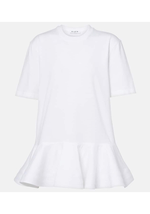 Alaia Peplum cotton jersey T-shirt