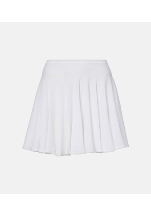 Alaia Pleated semi-sheer miniskirt