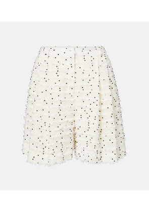 Nina Ricci High-rise wool-blend tweed shorts