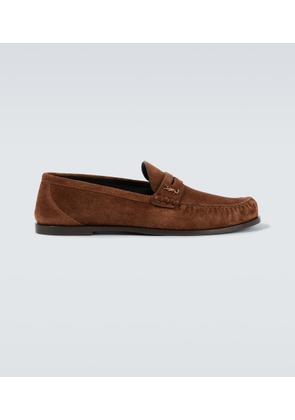 Saint Laurent Laurent suede penny loafers