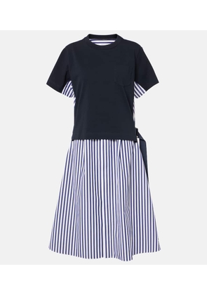 Sacai Striped cotton shirt dress