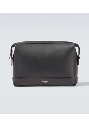 Saint Laurent Small logo leather clutch