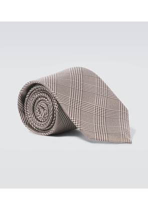 Saint Laurent Checked silk tie