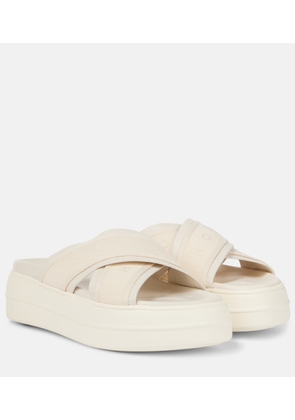 Hogan Skyscraper leather-trimmed platform sandals