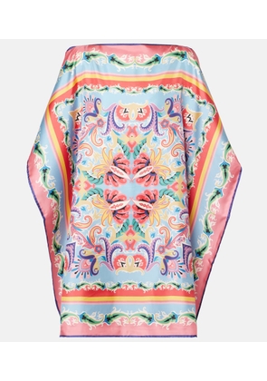 Etro Printed silk foulard top