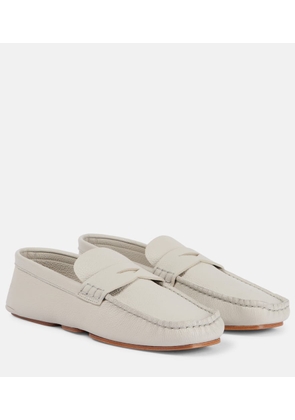 Khaite Billy leather penny loafers