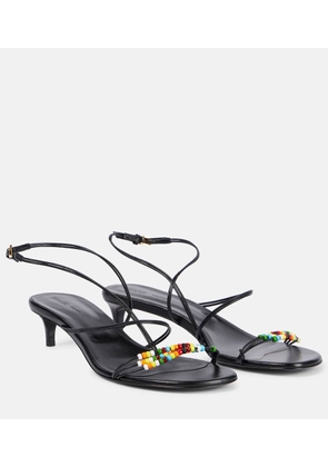 Khaite Loop 35 beaded leather sandals